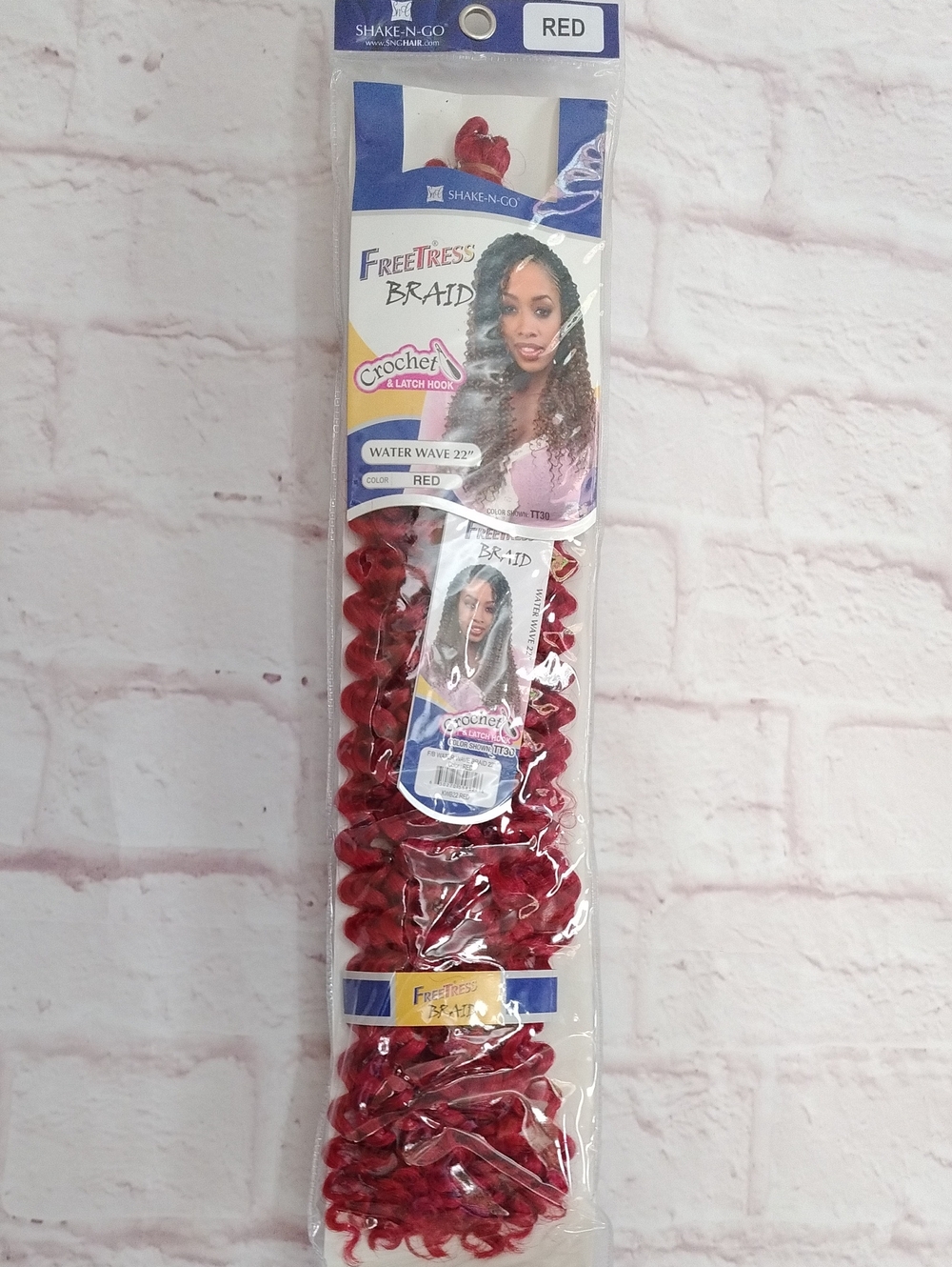 FreeTress Water Wave 22" Crochet Braid - Red